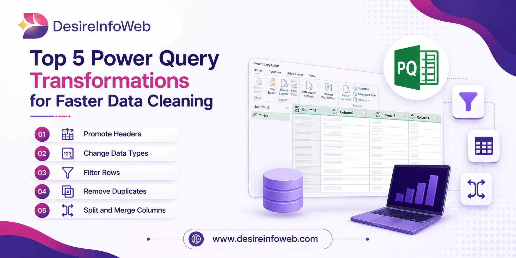 Top 5 Power Query Transformations for Faster Data Cleaning