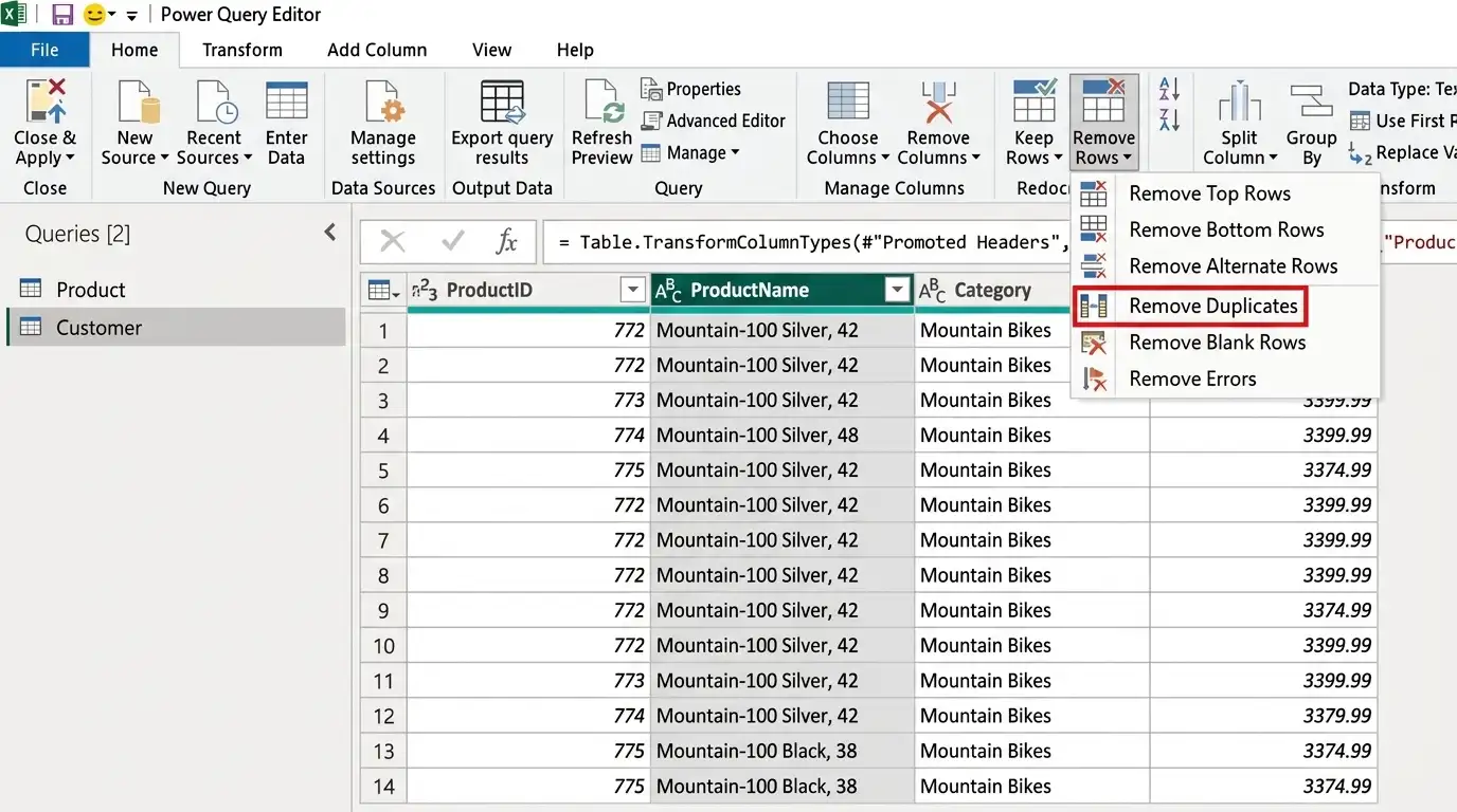 Remove Duplicates in Sheet