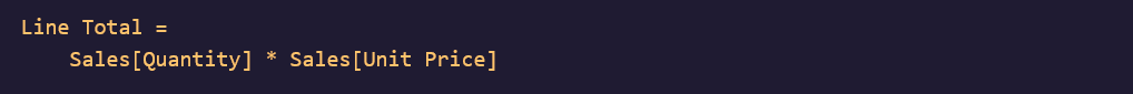 Row Context code